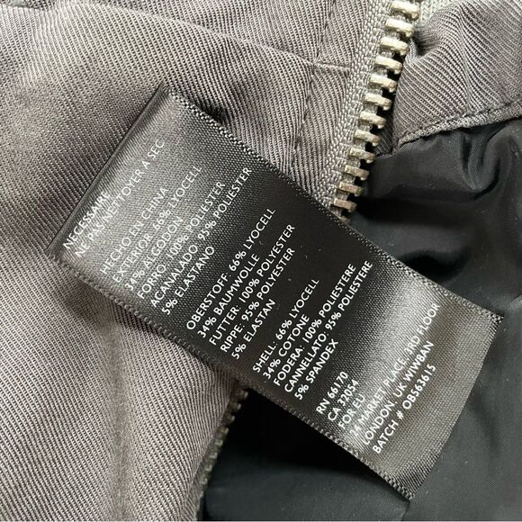 Urban Outfitters Mens Flight Bomber Jacket Knit Trim Shale Grey L - Picture 8 of 8